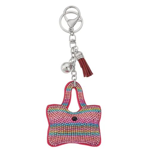 Klíčenka s přívěskem barevné kabelky Clayre & Eef