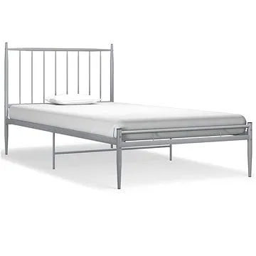 Rám postele šedý kov 100 × 200 cm, 325014 (325014)