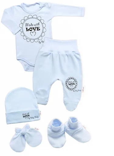 Baby Nellys Soupravička do porodnice 5D Made with love, - modrá, vel. 62