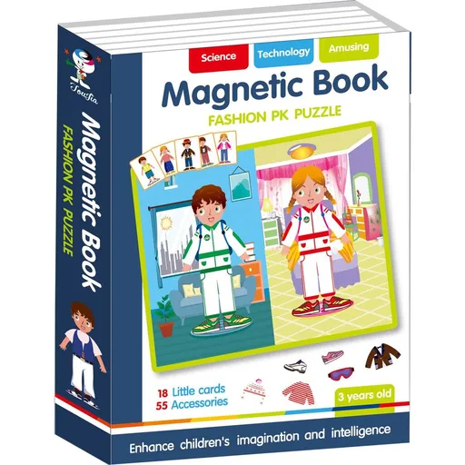 Alltoys Magnetická kniha skládačky móda 73 ks