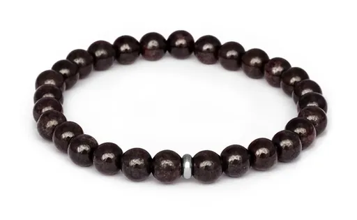Agato Korálkový náramek z granátu MINK154/17