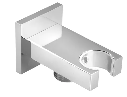 SAPHO Držák sprchy hranatý, pevný, s vyústěním, chrom AQ591