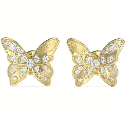Guess Půvabné pozlacené náušnice Motýlci Chrysalis JUBE04108JWYGT/U