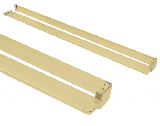 REA Držák na ručníky s poličkou pro sprchovou zástěnu zlatá kartáčovaná REA-46000