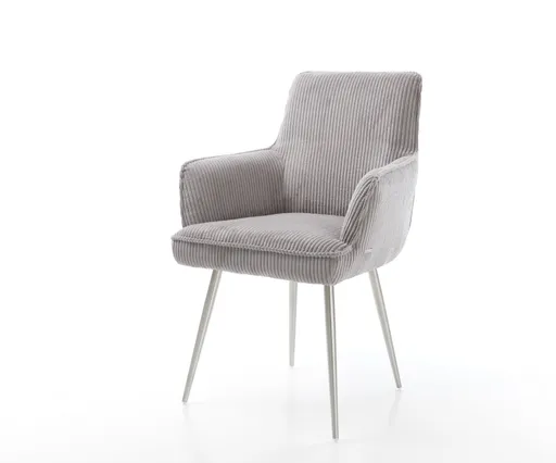 Jídelní židle Heira-Flex podnož zúžená nerezová ocel manšestr