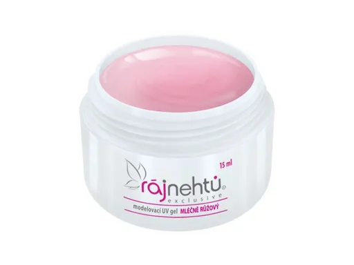 Ráj nehtů UV gel modelovací - mléčně růžový - 15 ml