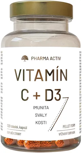 Pharma Activ Vitamín C + D3 120 tobolek