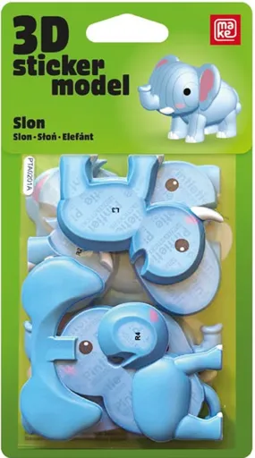 3D Sticker Model ZOO Slon - MAKE