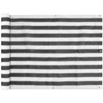 Balkónová zástěna HDPE 90x400 cm antracitovo-bílá (42318)