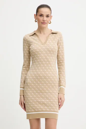 Šaty z vlněné směsi Guess AUBREY