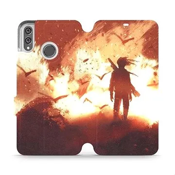 Flipové pouzdro na mobil Honor 8X - MA06S Postava v ohni (5903226482511)