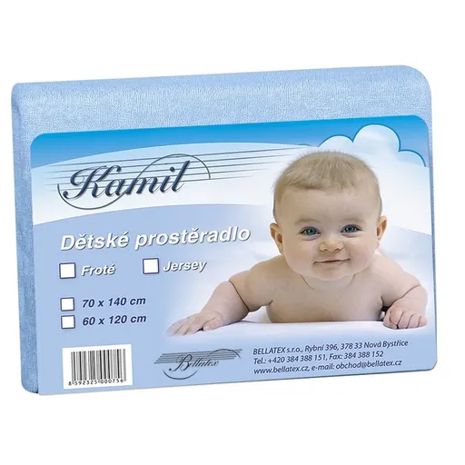 Bellatex Dětské froté prostěradlo, světle modrá, 60 x 120 cm