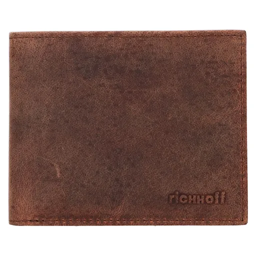 Pánská kožená slim peněženka Richhoff Oliver - hnědá