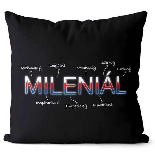 Polštář Mileniál – vlastnosti (Velikost: 40 x 40 cm)