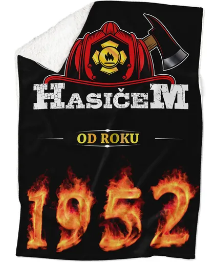 Deka Hasičem od roku (rok: 1952, Podšití beránkem: ANO)