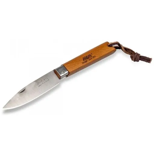 MAM OPERARIO 2037 Zavírací nůž s koženým poutkem, hnědá, velikost