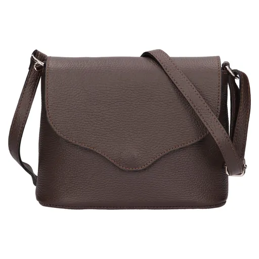 Dámská kožená crosbody kabelka Italia Alice - čokoládově hnědá