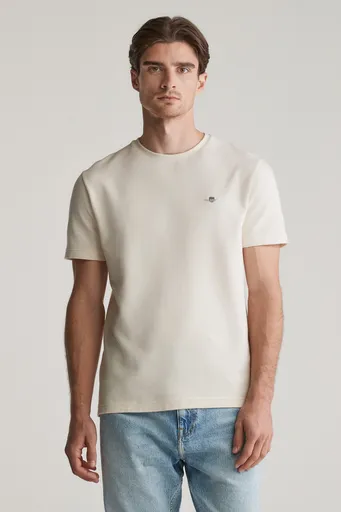 TRIČKO GANT TEXTURE SS TSHIRT CREAM