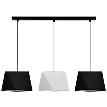 Lustr na lanku DIAMENT 3xE27/60W/230V bíločerná (98986)