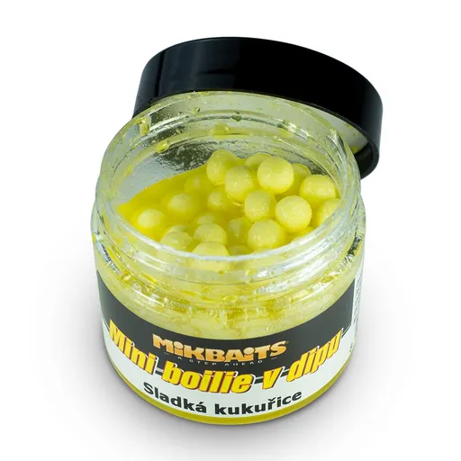 Mikbaits Mini boilie v dipu 50ml - Sladká kukuřice,Mikbaits Mini boilie v dipu 50ml - Sladká kukuřice