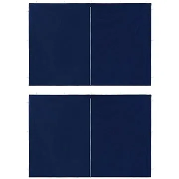 Boční stěna k party stanu 2 ks se zipem PE modrá (45116)