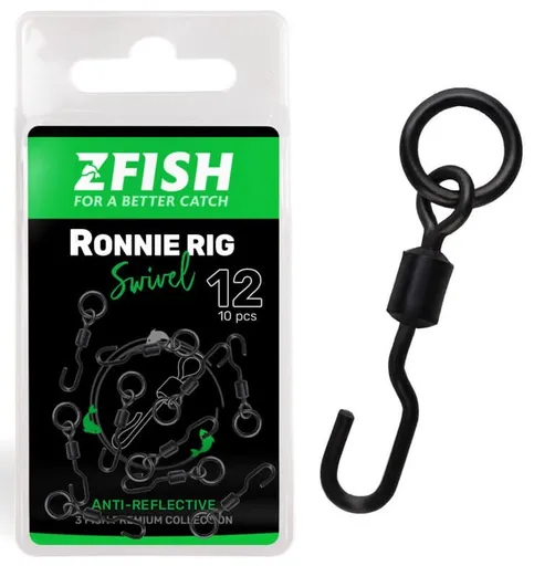 Zfish obratlík ronnie rig swivel matt 10 ks velikost 12