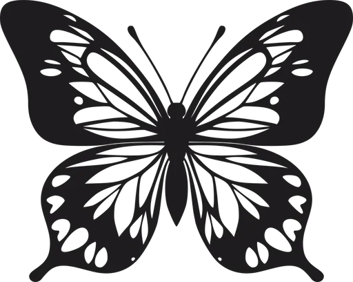 Vsepropejska Motýl dekorace na zeď 9 Rozměr (cm): 38 x 30, Dekor: Černá