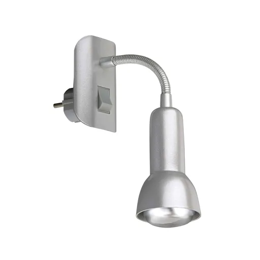 BRILONER Flexibilní svítidlo do zásuvky SCHUKO 22 cm 1x E14 25W titan BRI 2739-014P