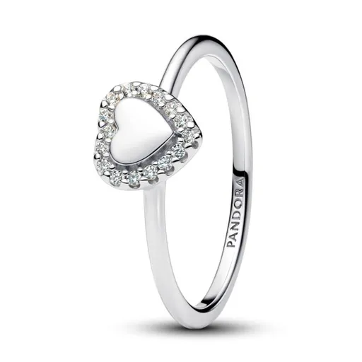 Pandora Romantický stříbrný prsten Srdce s aureolou Timeless 193801C01 52 mm