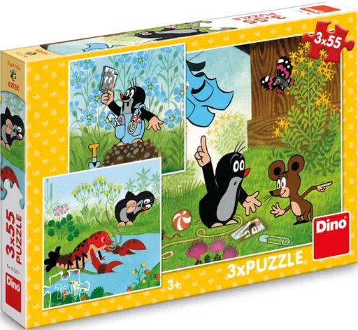 Puzzle Krteček a kalhotky - 3x55 dílků