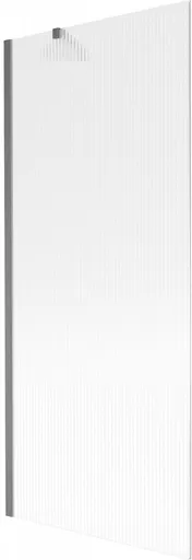 MEXEN/S Next vanová zástěna FIX 80 x 150, proužky, grafit kartáčovaná 895-080-000-00-09-66