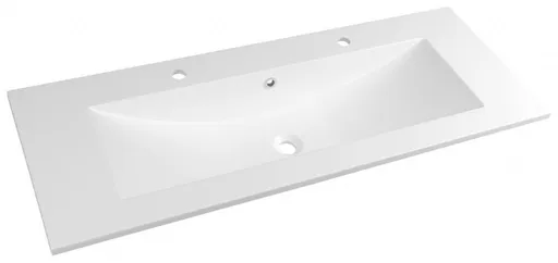 SAPHO YUKON dvojumyvadlo, litý mramor, 120x45cm, bílá YU122