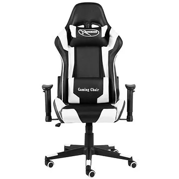 SHUMEE Otočná herní židle bílá PVC, 20495 (20495)