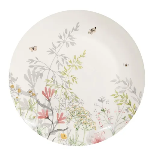 Jídelní porcelánový talíř s lučními květy Wildflower Fields - Ø 26*2 cm Clayre & Eef