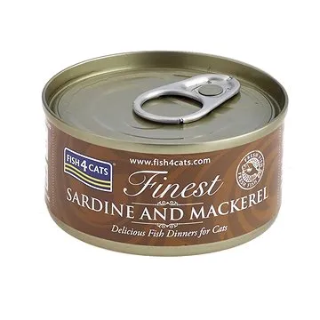 FISH4CATS Konzerva pro kočky Finest sardinka s makrelou 70 g (5060084829695)