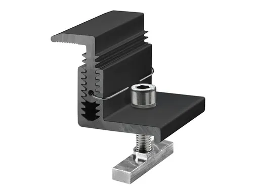 Koncový úchyt pro systém PB-096 nastavitelný 32-42 mm, 4set černý - rozbaleno - mírně roztržený obal