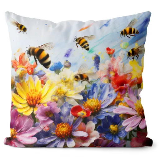 Polštář Včely – Art (Velikost: 40 x 40 cm)