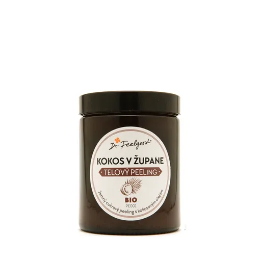 BIO tělový peeling KOKOS v ŽUPANU - 180 ml - Dr. Feelgood