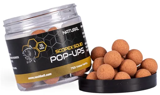 Nash plovoucí boilie pop ups scopex squid natural 75 g - 12 mm