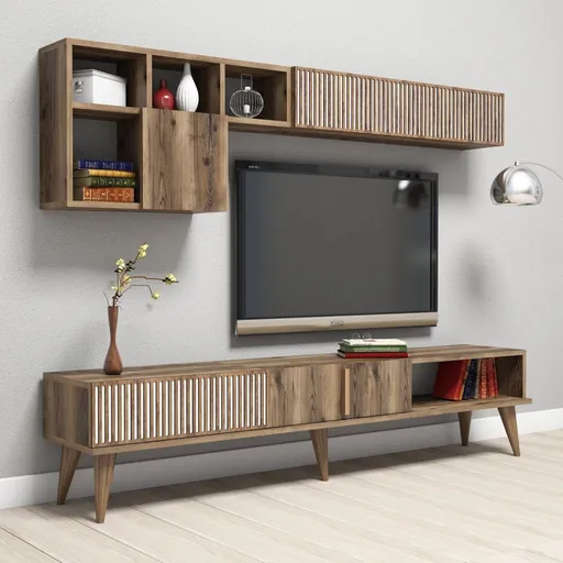TV stěna / Sestava pod TV Milan - Walnut
