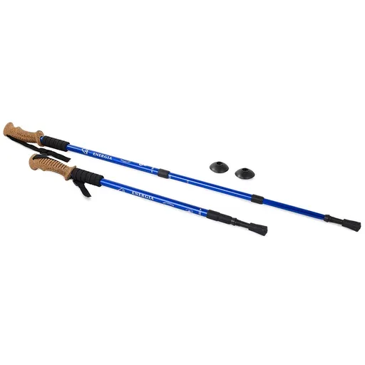 Nordic walking hole s korkovou rukojetí, modrá