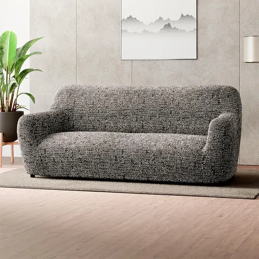 Bielastické potahy GLORIA hnědá trojkřeslo (š. 170 - 220 cm)