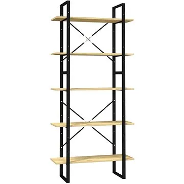 Shumee  s 5 policemi 80×30×175 cm borové dřevo, 3081993 (3081993)