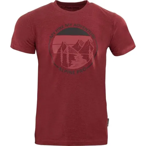 ALPINE PRO BREGAR Pánské triko, červená, velikost
