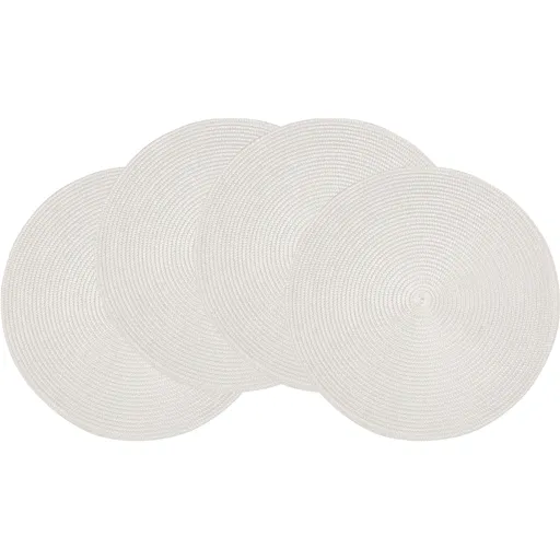 Altom Prostírání Straw bílá, pr. 38 cm, sada 4 ks