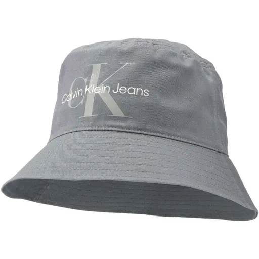 Calvin Klein MONOGRAM SOFT BUCKET HAT Unisexový klobouk, šedá, velikost UNI
