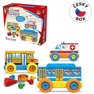Malý mechanik plastový Junior - městské dopravní prostředky, 22x24cm (8590756084215)