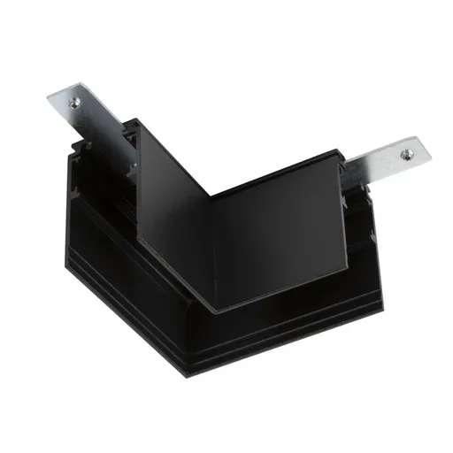 BIG WHITE (SLV) L-spojka mechanická 48 V TRACK, pro nástavbovou lištu hlub., vlevo, černá 1006581