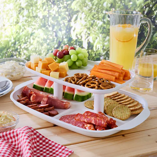 2-patrový servírovací podnos Summer BBQ