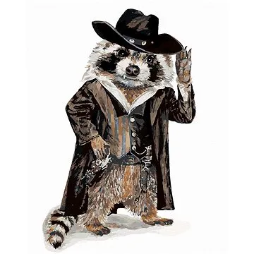 Malování podle čísel - Mýval kovboj (Holly Simental) (HRAbz33131nad)